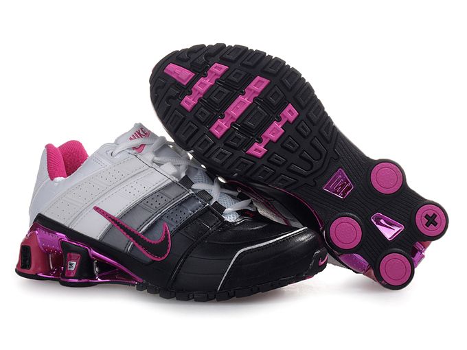 Womens Nike Shox Nz Shoes Black White Pink